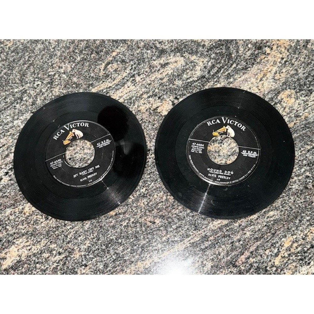 Elvis Presley 45 RPM Record Lot Hound Dog Don't Be Cruel My Baby Left Me RCA